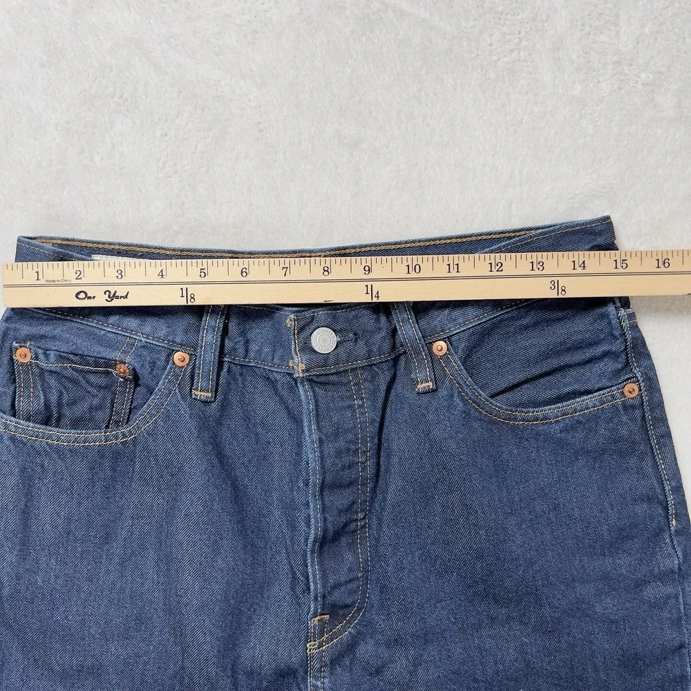 Levis 501 Premium Slim Leg Jeans Mens Sz 29x30 Indigo Dark Wash Button Fly